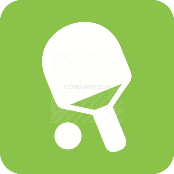600x600 Table Tennis Flat Round Corner Icon