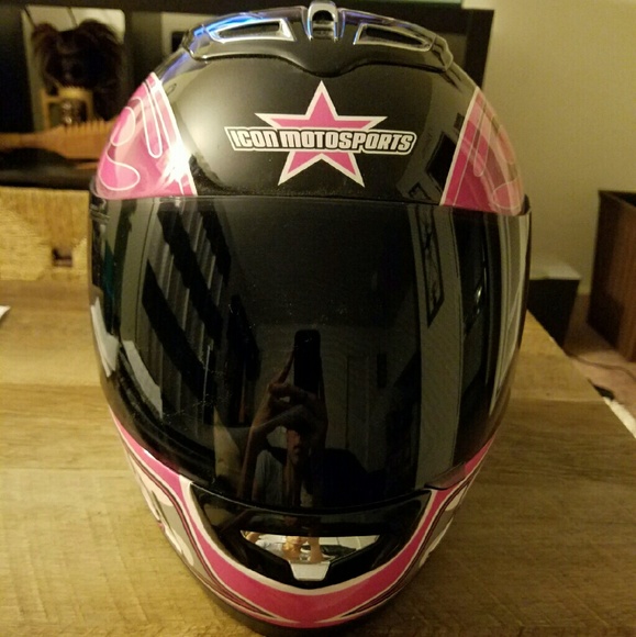 579x580 Icon Other Hot Pink Black Motorcycle Helmet Poshmark