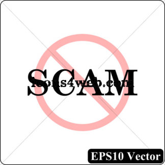 324x324 Scam Forbidden Black Icon Vector