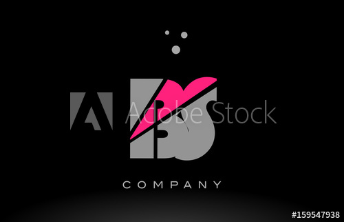 500x322 Bs B S Alphabet Letter Logo Pink Grey Black Icon