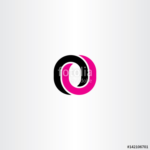 500x500 O Letter Logo Magenta Black Icon Symbol Stock Image And Royalty