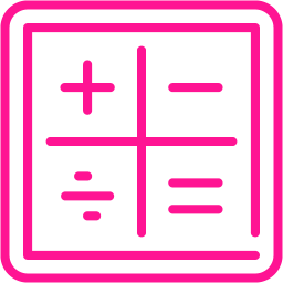 256x256 Deep Pink Calculator Icon