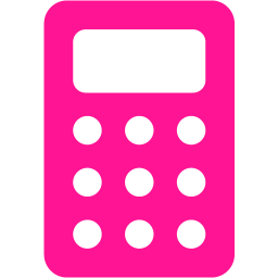 256x256 Deep Pink Calculator Icon