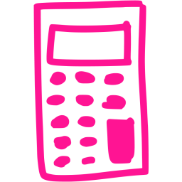 256x256 Deep Pink Calculator Icon