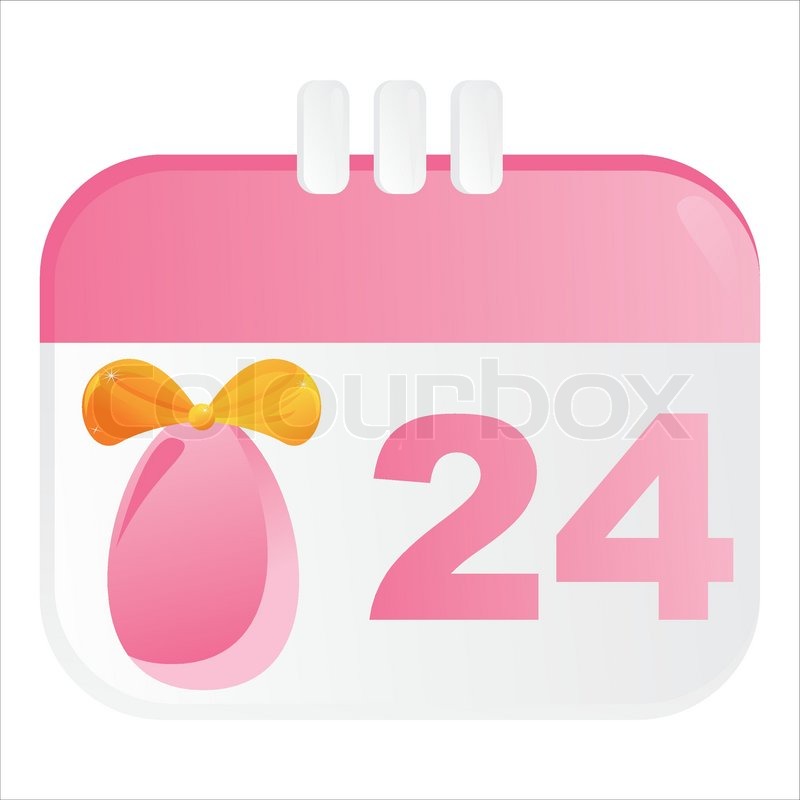 800x800 Easter Calendar Icon Stock Vector Colourbox