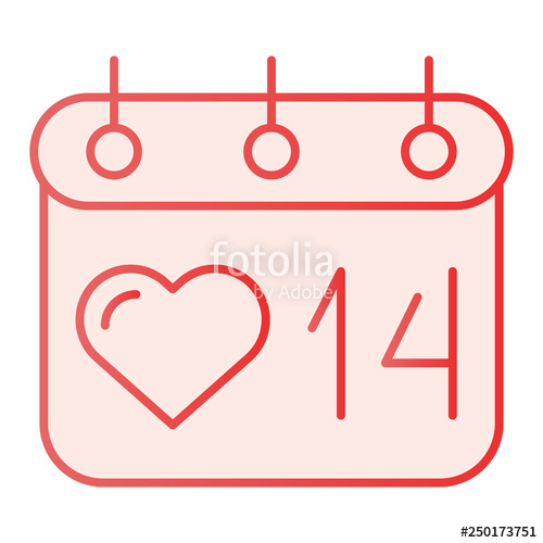 500x500 Valentines Day Calendar Flat Icon February Pink Icons