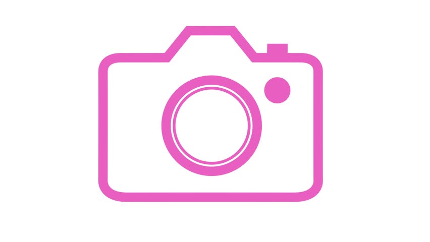 852x480 Dslr Camera Icon Animation Appearing Stock Footage Video