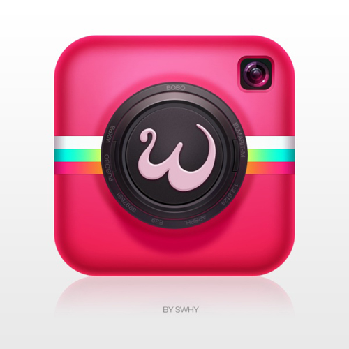 500x500 Pink Camera Icon Material Free Download