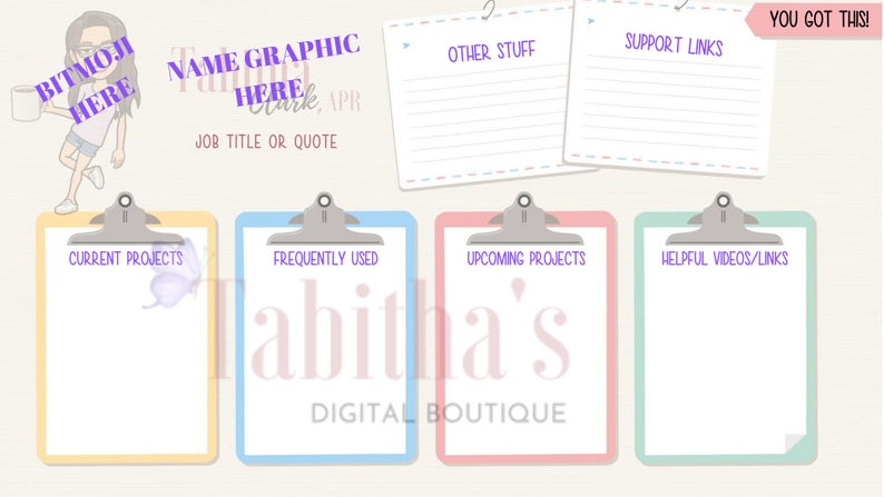 794x447 Bitmoji Desktop Icon Organizer Digital Etsy