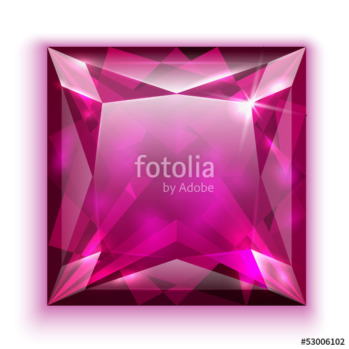 500x500 Princess Cut Pink Diamond Icon