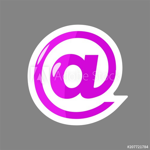 500x500 Vector E Mail Colored Sticker Icon Flat Email Icon