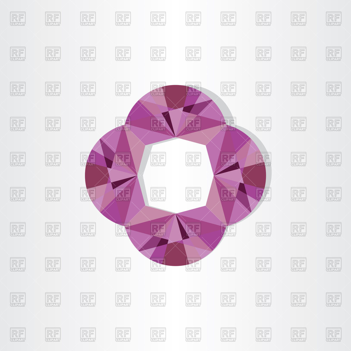 1200x1200 Abstract Purple Geometric Flower Icon Vector Image Of Icons