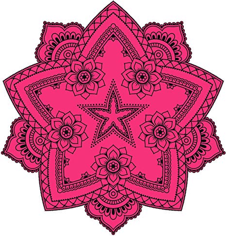 466x486 Black And White Tribal Henna Pattern Star Flower Icon