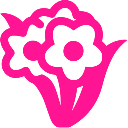 256x256 Deep Pink Bunch Flowers Icon