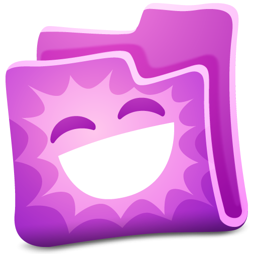 512x512 Happy Pink Monster Folder Icon, Png Clipart Image