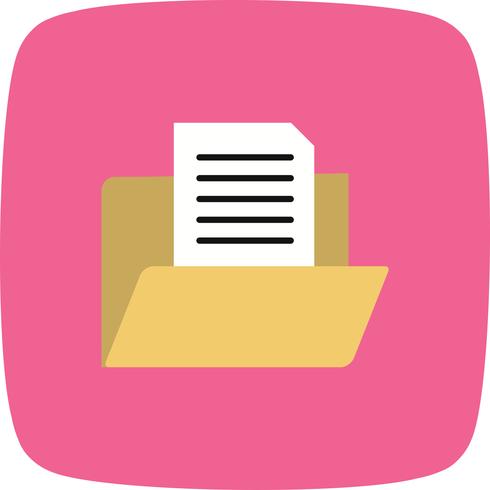 490x490 Vector Document In Folder Icon