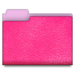 256x256 Pink, Leather, Folder Icon