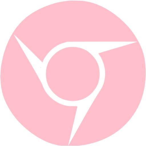 cute pink google chrome icon