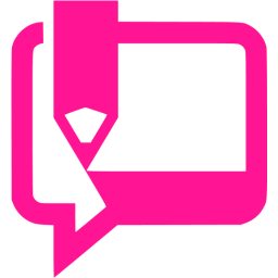 256x256 Deep Pink Google Blog Search Icon