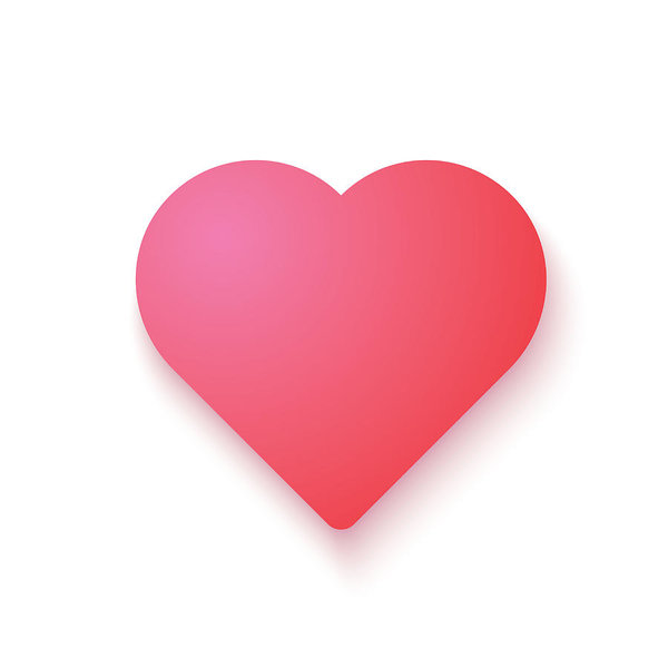 600x600 Love Heart Icon In Pink Color Vector Illustrator Art Print