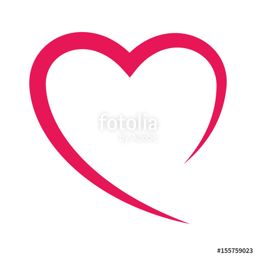 500x500 Pink Heart Icon Over White Background Vector Illustration Stock