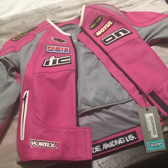 580x580 Icon Jackets Coats Motorsports Womens Leather Riding Jacket