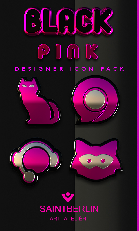 480x800 Black Pink Hd Icon Pack Download Apk For Android