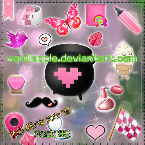 500x500 Cute Pink Icons Pack