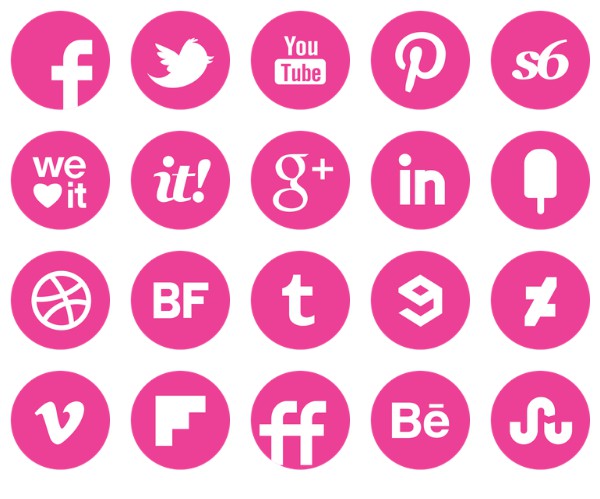 600x499 Round Pink Icons Set Free Icon Packs Ui Download