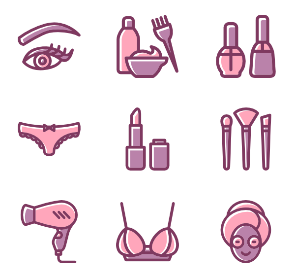 600x564 Makeup Icon Packs