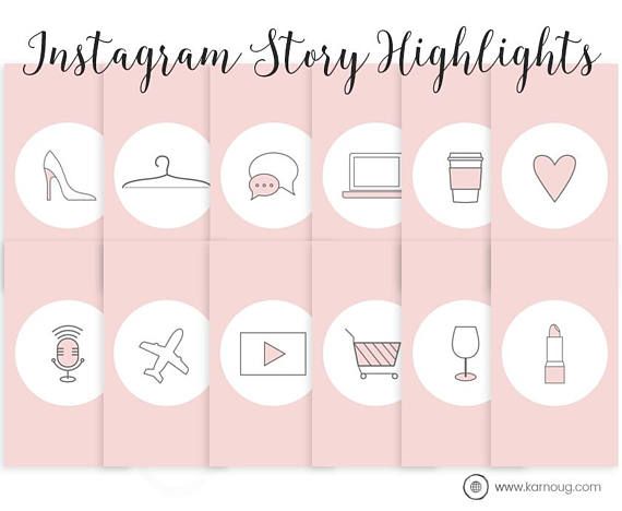 570x468 Instagram Story Highlights Icons Set Of Instagram Icons Blush