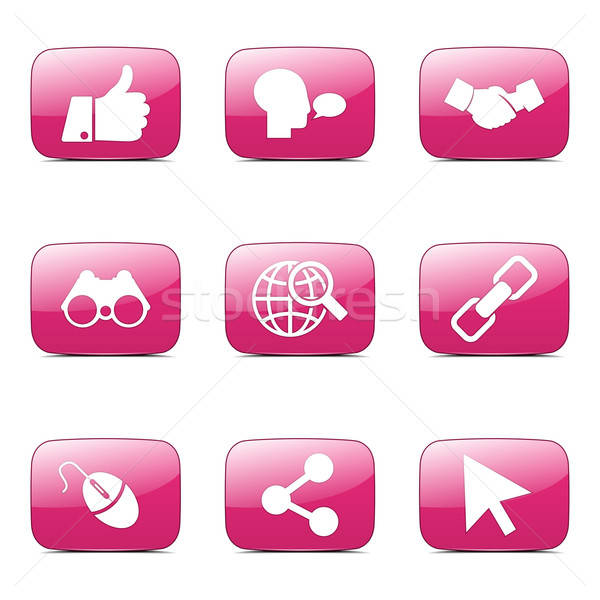 Social Internet Square Vector Pink Icon Design Set Vector 600x600 Social Internet Square Vector Pink Icon Design Set Vector