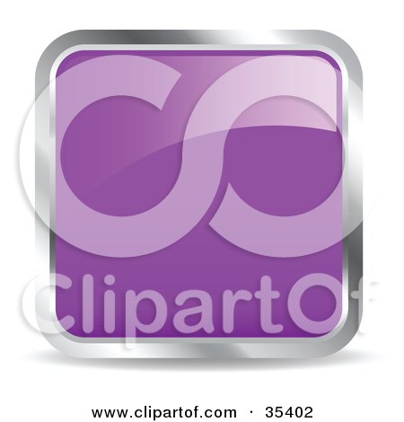 Clipart Illustration Of A Shiny, Purple, Square, Chrome Rimmed 450x470 Clipart Illustration Of A Shiny, Purple, Square, Chrome Rimmed