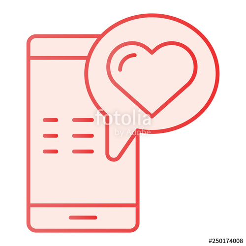 500x500 Love Message Flat Icon Smartphone With Love Sms Pink Icons