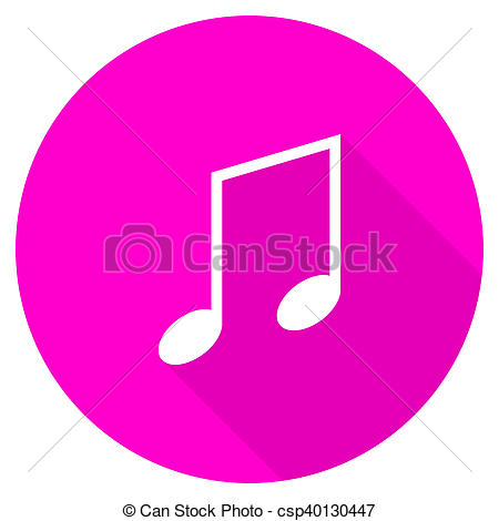 450x470 Music Flat Pink Icon