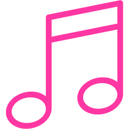 256x256 Deep Pink Music Note Icon