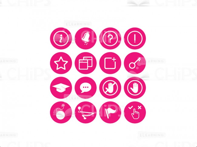 650x484 Info Icon Set Hot Pink