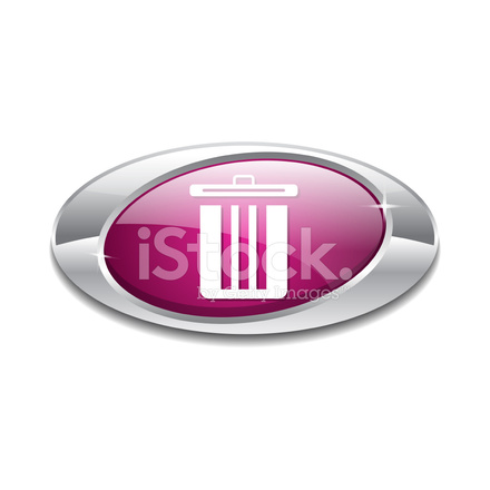 440x440 Recycle Bin Pink Vector Icon Button Stock Vector