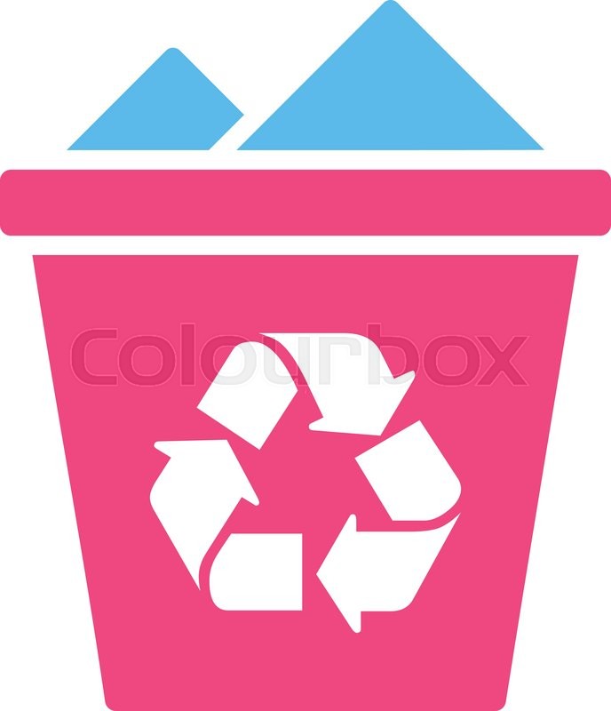688x800 Full Recycle Bin Vector Icon Style Is Stock Vector Colourbox