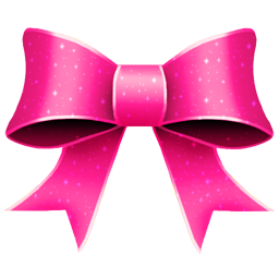 256x256 Christmas Pink Ribbon Icon, Png Clipart Image