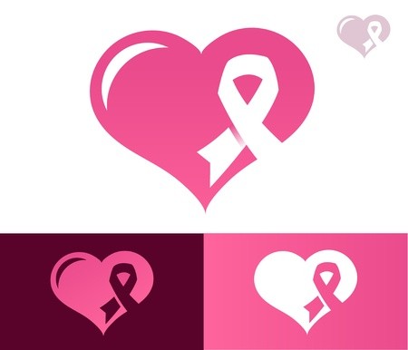 450x386 Heart With Pink Ribbon Icon For Breast Cancer Awareness Royalty