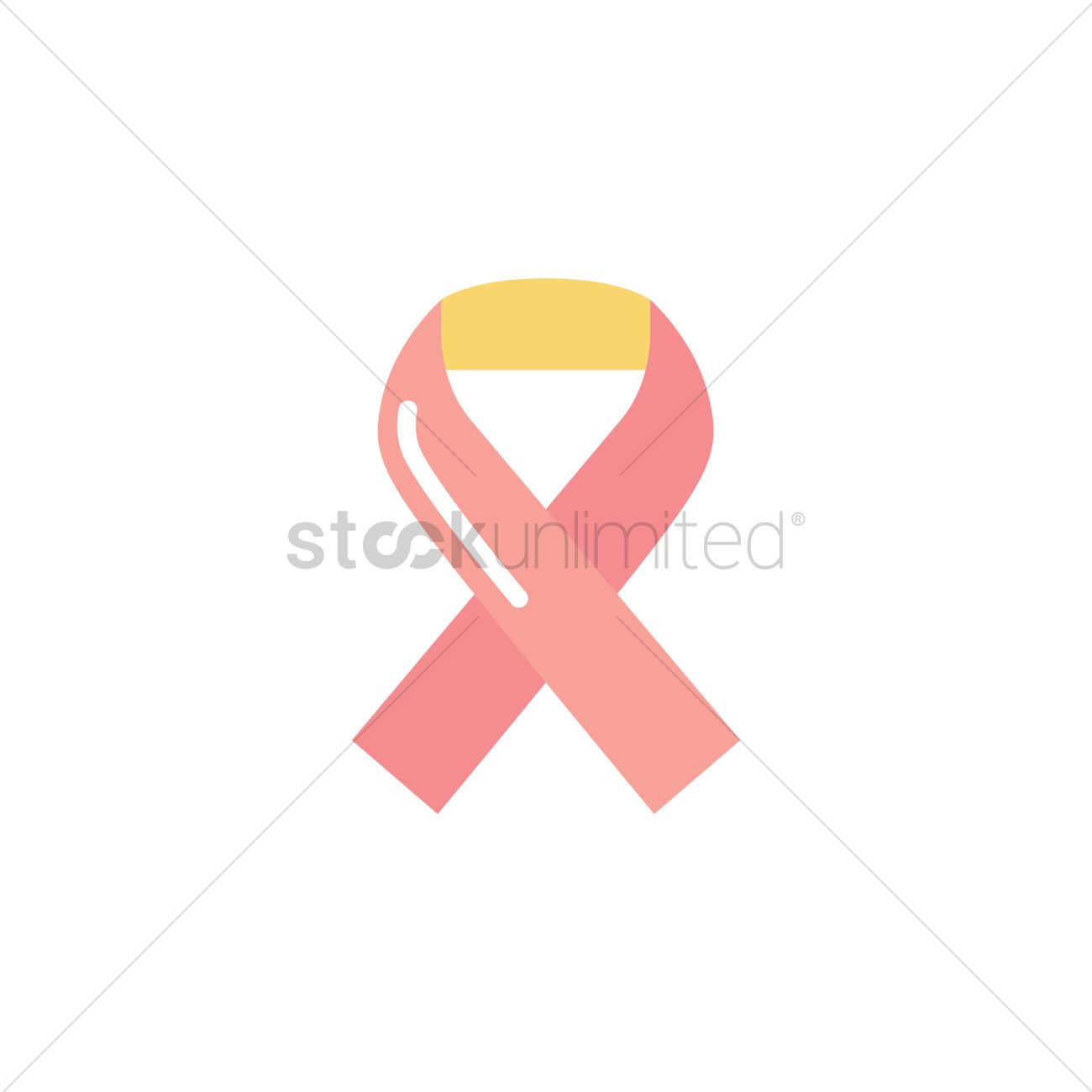 1300x1300 Pink Ribbon Icon Vector Image