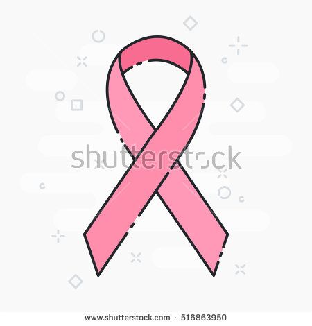 450x470 Pink Ribbon Icon Breast Cancer Awareness Symbol Isolated