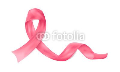 400x243 Realistic Pink Ribbon And Breast Cancer Icon Vector Illustration