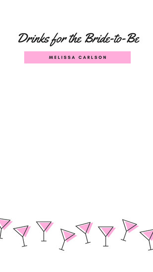 309x550 Pink Drinks Icons Bachelorette Party Snapchat Filter