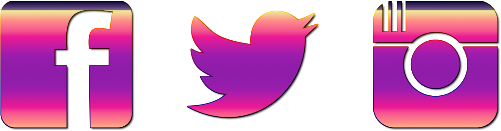1593x419 Clip Art Free Twitter Facebook Icons Pink