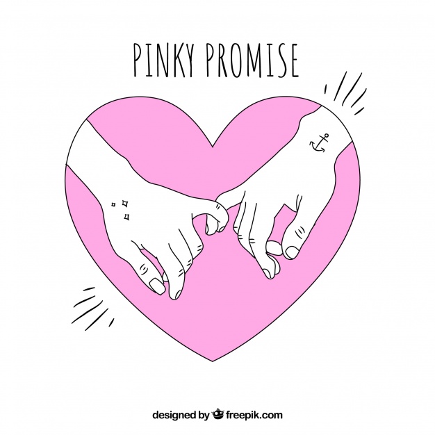 626x626 Hand Drawn Pinky Promise Concept Vector Free Download