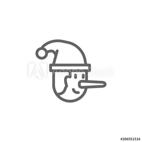 500x500 Pinocchio, Italy Icon Element Of Italy Icon Thin Line Icon