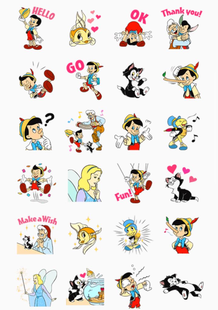 720x1024 Pinocchio Little Icon In Printable Stickers, Telegram