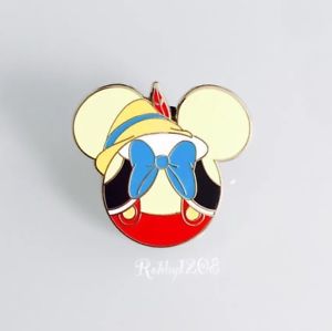 300x299 Disney Pinocchio As Mickey Mouse Character Icon Pin Mystery Series